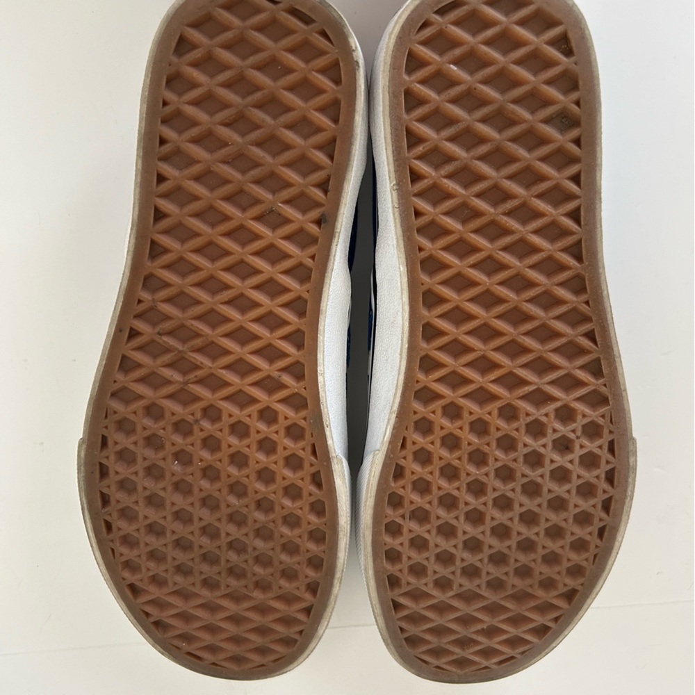 Vans Blue White Classic Checkered Print slip on size W6.5 M5 - Picture 6 of 7